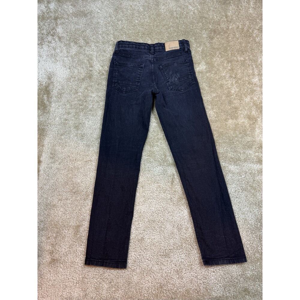 True Indigo Skinny Jeans Kids Size 12 Black Stretch Adjustable A527 - Picture 6 of 11